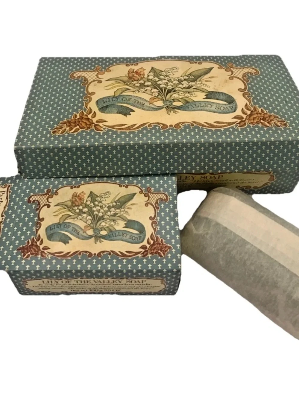 Crabtree &! Evelyn Lily of the Valley Perfumed Body Soap 1979 Original Set/3